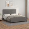 vidaXL Giroletto con Testiera Grigio 160x200 cm in Similpelle