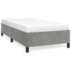 vidaXL Giroletto senza Materasso Grigio Chiaro 100x200 cm Velluto