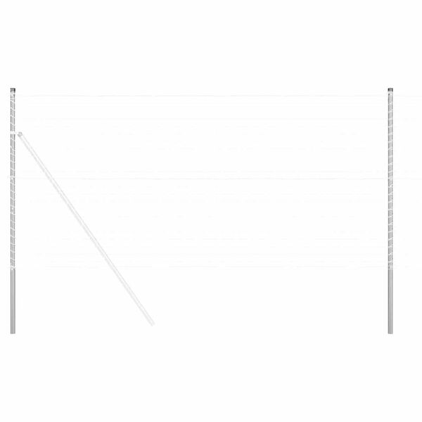 vidaXL Pali per Recinzione 2 pcs Argento Acciaio Verniciato a Polvere