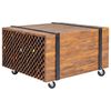 vidaXL Tavolino Laterale in Legno di Teak 60x60x38 cm