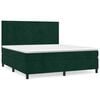 vidaXL Giroletto a Molle con Materasso Verde Scuro 180x200 cm Velluto