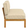 vidaXL Set di divani Beige 120 x 92 x 69 cm Legno di Acacia Massello