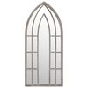 vidaXL Specchio da Giardino Sabbia 100x45 cm in Ferro per Uso Esterno