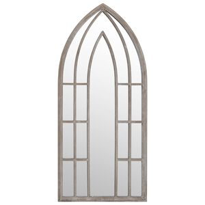 vidaXL Specchio da Giardino Sabbia 100x45 cm in Ferro per Uso Esterno