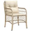 vidaXL Set da Pranzo da Giardino 5 pz con Cuscini Beige in Polyrattan