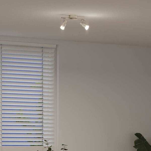 vidaXL Faretto da soffitto Nichel 25,5 x 8 x 11 cm Acciaio