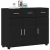 vidaXL Credenza FLORIN Nero 88,5 x 30,5 x 73 cm Legno multistrato