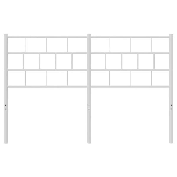 vidaXL Testiera di Ricambio in Metallo Bianco 135 cm