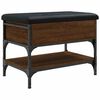 vidaXL Panca Porta Scarpe Rovere Marrone 62x42x45 cm Legno Multistrato