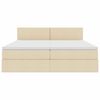 vidaXL Letto con Contenitore Crema 200 x 200 cm Pelle Sintetica