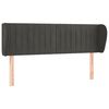 vidaXL Testiera ad Orecchio Grigio Scuro 147x23x78/88 cm in Velluto
