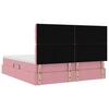 vidaXL Letto con luci a strisce a LED Rosa 200 x 200 cm Velluto