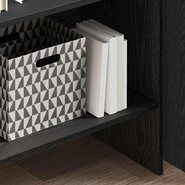 vidaXL Armadio per Libri Rovere Nero 60 x 35 x 180 cm