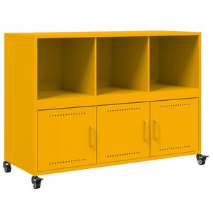 vidaXL Credenza Giallo Senape 100,5x39x72 cm in Acciaio