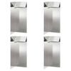 vidaXL Recinto per lumache 4 pz 10 x 10 x 25 cm Acciaio Inox Argento
