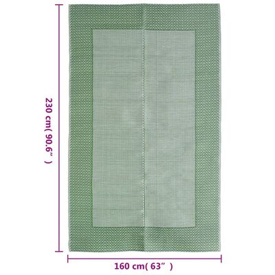 vidaXL Tappeto da Esterno Verde 160x230 cm in PP