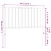 vidaXL Testiera in Metallo Nero 90 cm
