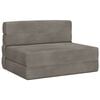 vidaXL Divano Letto Pieghevole Grigio chiaro 190 x 100 x 15 cm Velluto