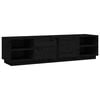 vidaXL Mobile Porta TV Nero 156x40x40 cm in Legno Massello di Pino