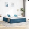 vidaXL Letto con contenitore e materasso Blu Scuro 180 x 200 cm