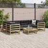 vidaXL Set Divani da Giardino 7pz con Cuscini Legno Impregnato di Pino