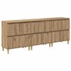 vidaXL Sideboards 3 pcs Rovere artigianale 60 x 35 x 70 cm