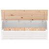 vidaXL Contenitore Portaoggetti Bianco 109x36,5x33cm Massello di Pino