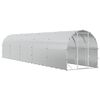 vidaXL Pollaio Argento 1000 x 200 x 200 cm Acciaio zincato