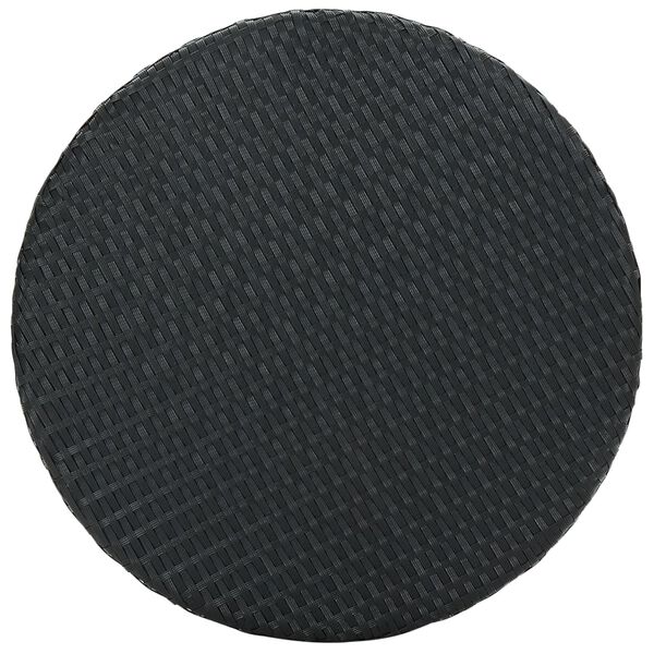 vidaXL Set Bar da Giardino 3 pz con Cuscini Polyrattan Nero