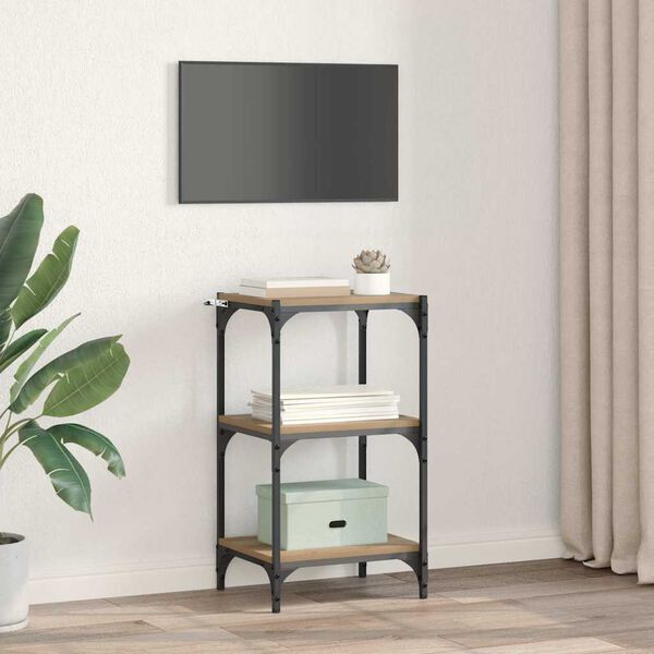 vidaXL Armadio per Libri rovere artigianale 40 x 33 x 70,5 cm