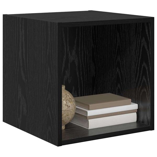vidaXL Armadietto a muro Rovere Nero 37 x 37 x 37 cm Legno multistrato