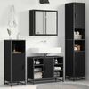 vidaXL Set di mobili per il bagno 4 pcs Rovere nero 80 x 33 x 60 cm