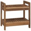 vidaXL Mensola da bagno Naturale 45 x 30 x 45 cm Legno di teak solido
