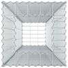 vidaXL Letto rialzato in gabbione Argento 50 x 50 x 150 cm