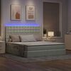 vidaXL Letto con contenitore e LED Grigio chiaro 160 x 200 cm Velluto