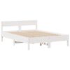 vidaXL Letto senza Materasso Bianco 160x200 cm Legno Massello di Pino