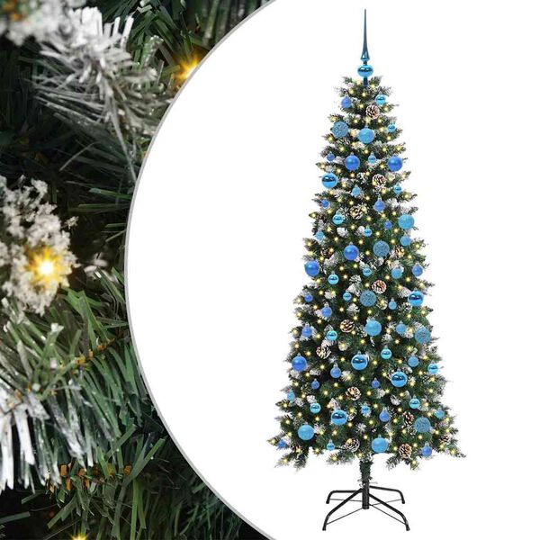 vidaXL Albero di Natale artificiale con 300 LED Verde 180 cm