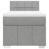vidaXL Giroletto a Molle con Materasso Grigio Chiaro 90x200 cm Tessuto