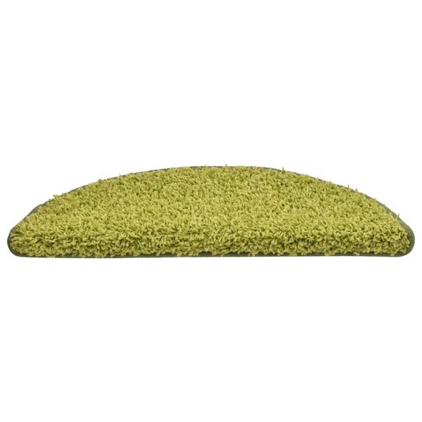 vidaXL Tappetini per scale 30 pz 56x17x3 cm Verde Semicircolari