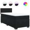 vidaXL Letto a Molle con Materasso Nero Singolo in Velluto