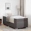 vidaXL Struttura del letto con materasso Grigio 100 x 200 cm Tessuto
