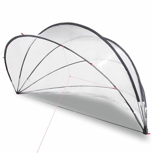 vidaXL Dome Piscina Trasparente 472 x 460 x 229 cm PVC