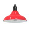 vidaXL Lampada Sospensione Regolabile E27 Rosso Lucido &Oslash;31 cm Metallo