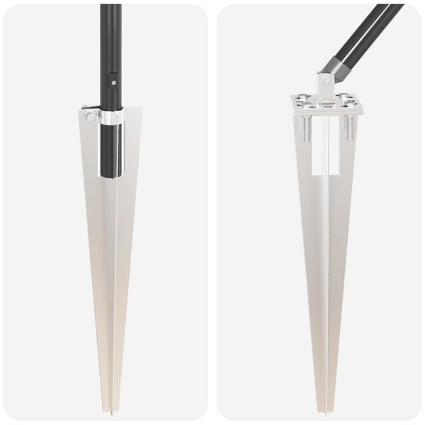 vidaXL Set di Pali per Recinzione 13 pcs Grigio Ø32mm 160 cm Metallo