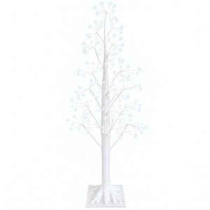 vidaXL Albero di Natale Starburst Bianco 17 x 17 x 120 cm Plastica