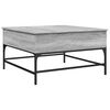 vidaXL Tavolino Salotto Grigio Sonoma 80x80x45 cm Multistrato Metallo