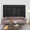 vidaXL Pannelli da parete 24 pcs Nero Diamante 50 x 50 cm Schiuma XPS