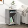 vidaXL Mobiletto con Ruote Grigio Sonoma 33x38x60 cm Legno Multistrato