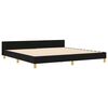 vidaXL Struttura del letto con testiera Nero 200 x 200 cm Tessuto
