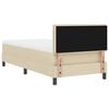 vidaXL Letto a molle con materasso con led Crema 100 x 200 cm Tessuto